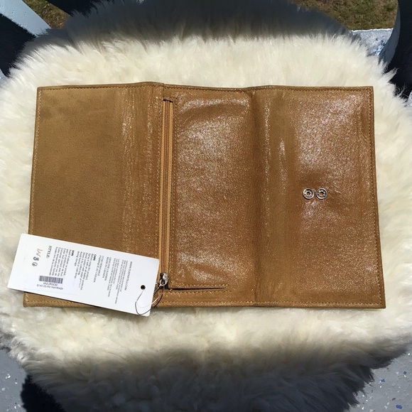 NWT Due Fratelli Genunie Leather Long Tri-fold Wallet Clutch Made in Canada - Picture 8 of 14